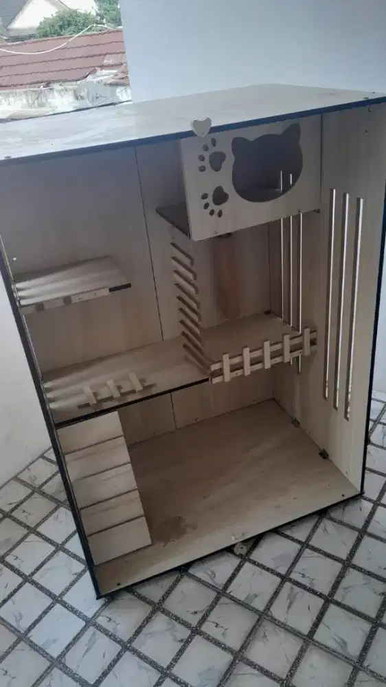 Kandang Kucing Kayu Papapet