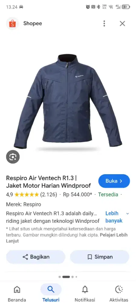Jaket touring respiro
