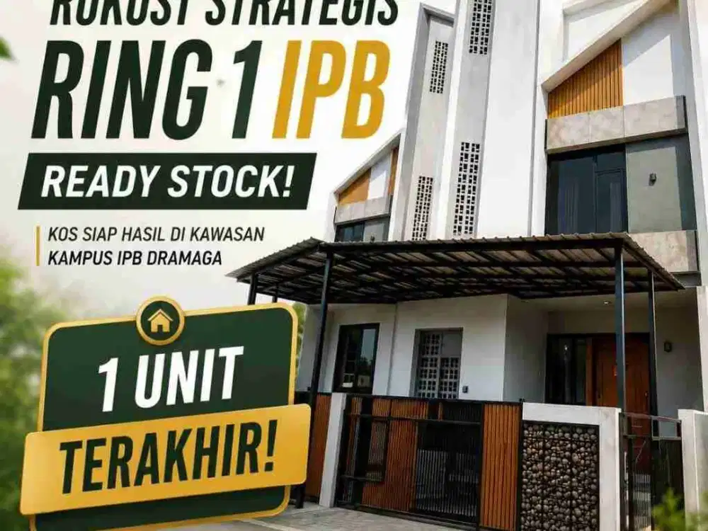 Jual Kos Kosan Baru Aktif Dekat Kampus IPB Dramaga Bogor Barat (7 Kamar + 7 KM)