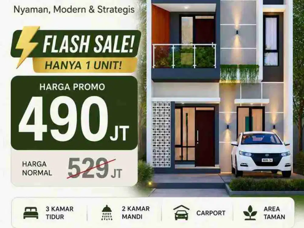 Jual Rumah Baru Cluster Di Cileunyi Bandung Timur Murah, Dekat Tol Bisa KPR Developer