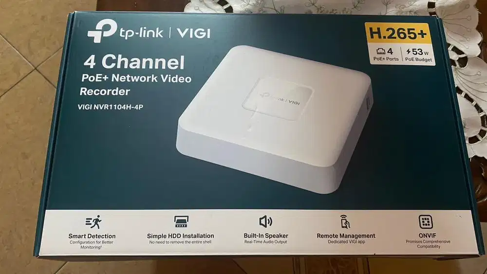 NVR TP LINK VIGI NVR1104H-4P + HDD 500GB