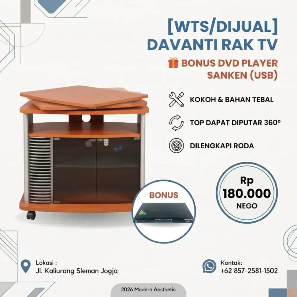 Meja tv merk Davanti