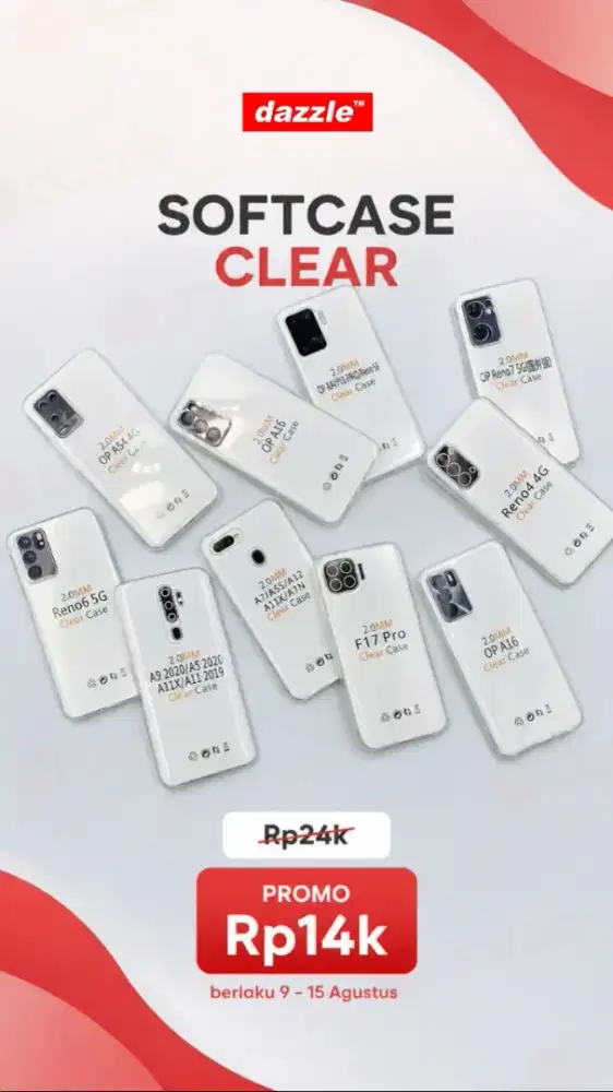 Softcase Clear Iphone and android