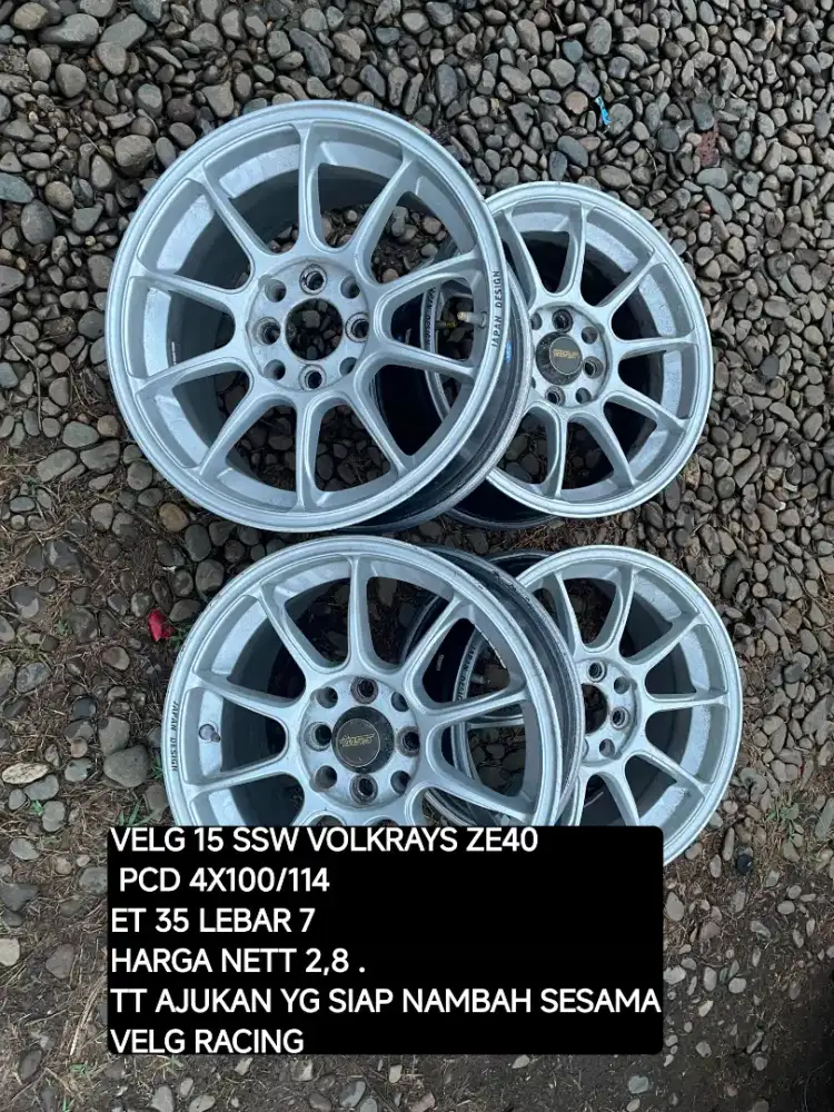 Velg 15 ssw volkrays ze40 pcd 4x100/114
