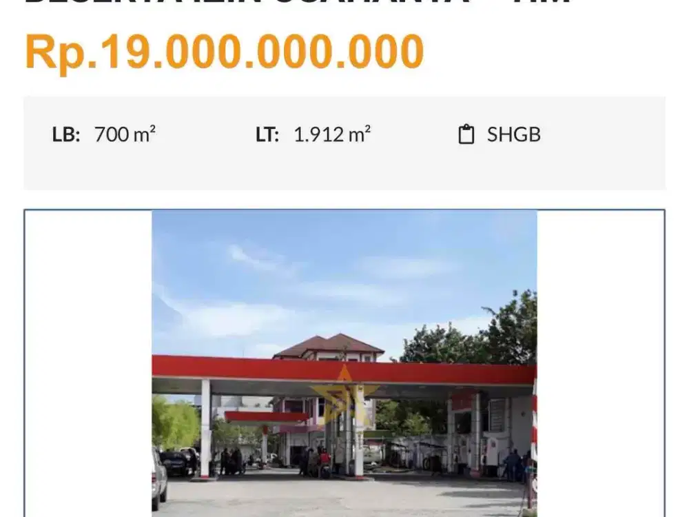 Di Jual Tanah Ada Bangunan Beserta Ijin Usahanya pom bensin