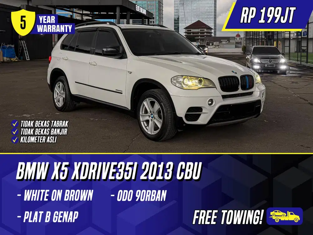 [ GARANSI 5TH ] BMW X5 xDrive35i 2013 CBU White on Brown Putih xDrive