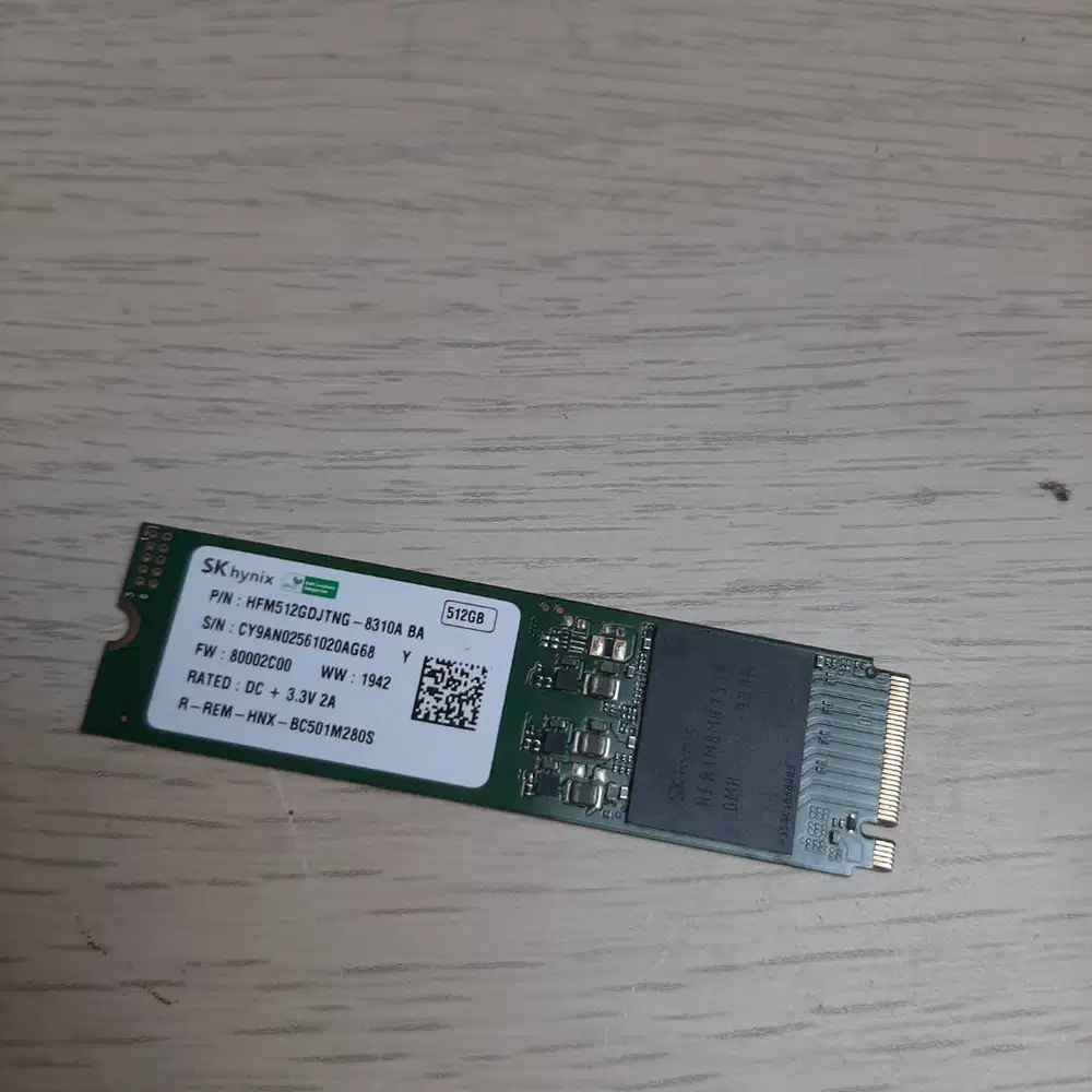 SSD NVME 512GB SK Hynix BC501 bekas