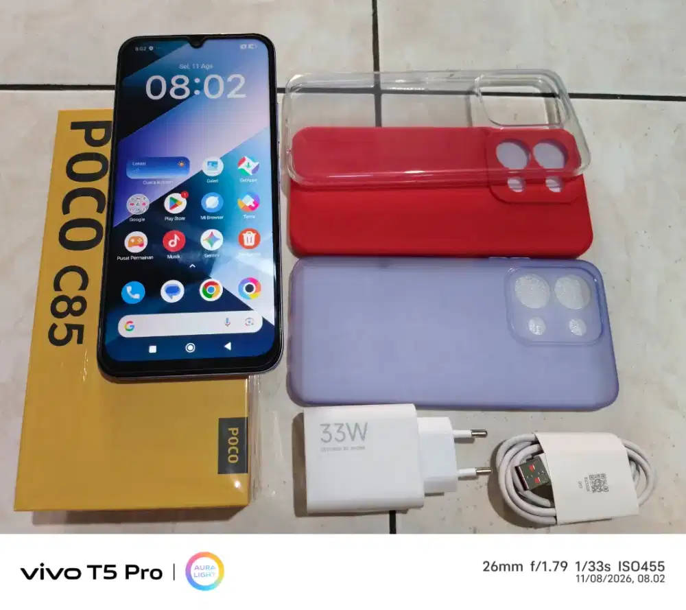 Poco c85 ungu ram 6/128 GB like new
