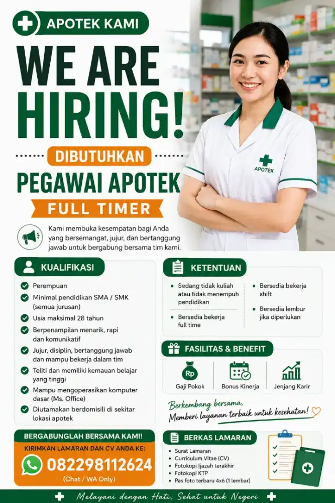 Lowongan Kerja Pegawai Apotek