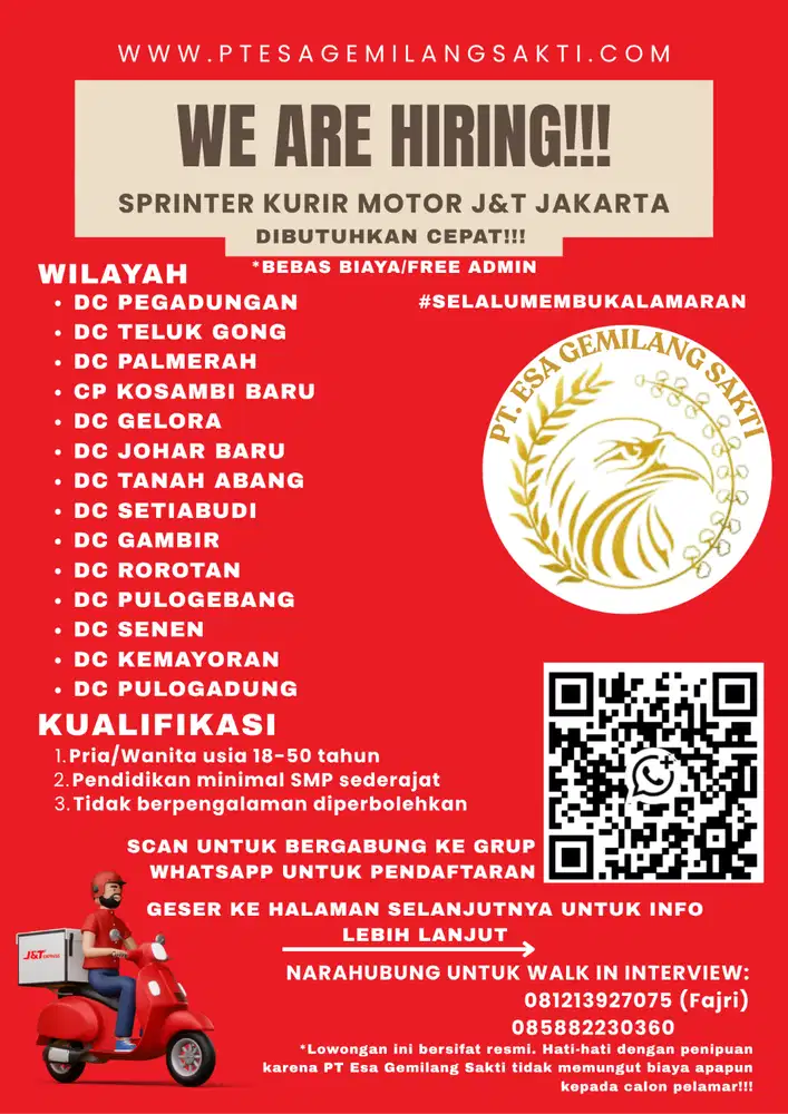Sprinter Kurir J&T Express All Jakarta