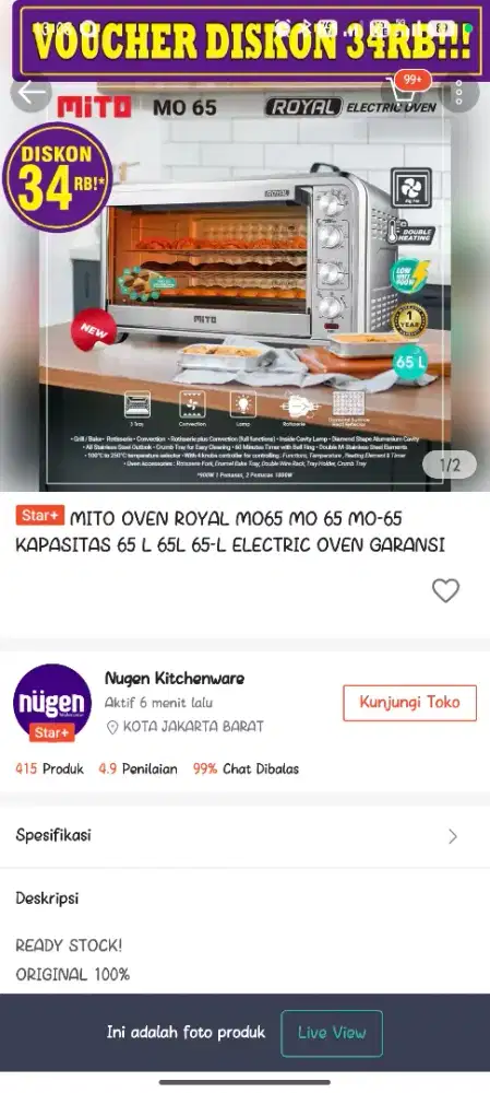 MITO OVEN ROYAL MO65