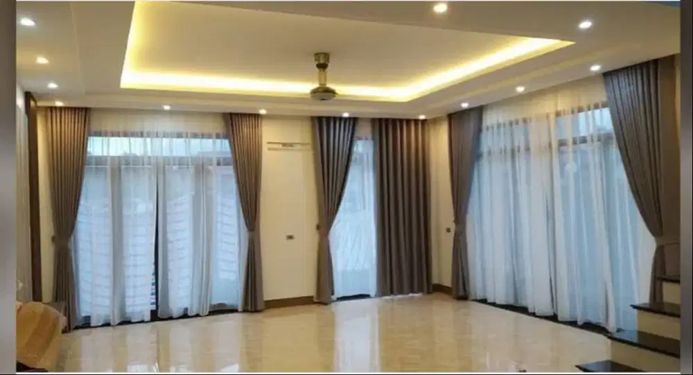 Gorden Vertikal/Vertical Blinds Roll/Roller Krey Wallpaper Dinding 3D