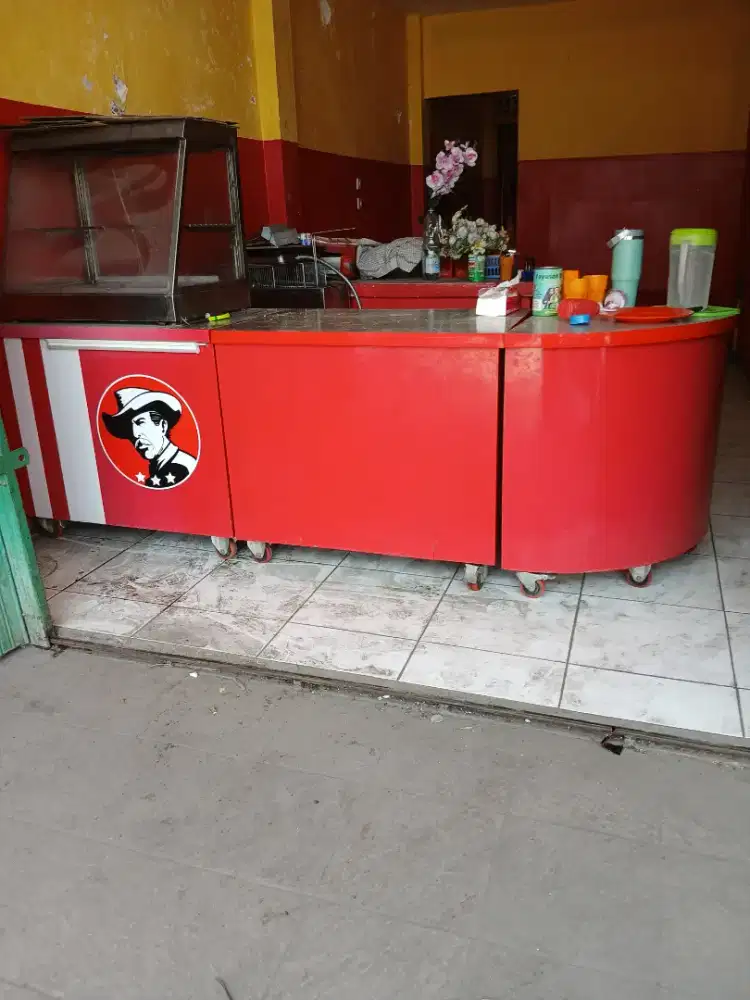 Meja set usaha ayam chicago
