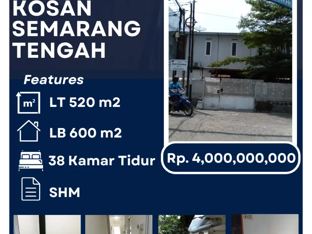 Dijual Kos Semarang Tengah Beserta Usaha - Investasi Siap Hasil