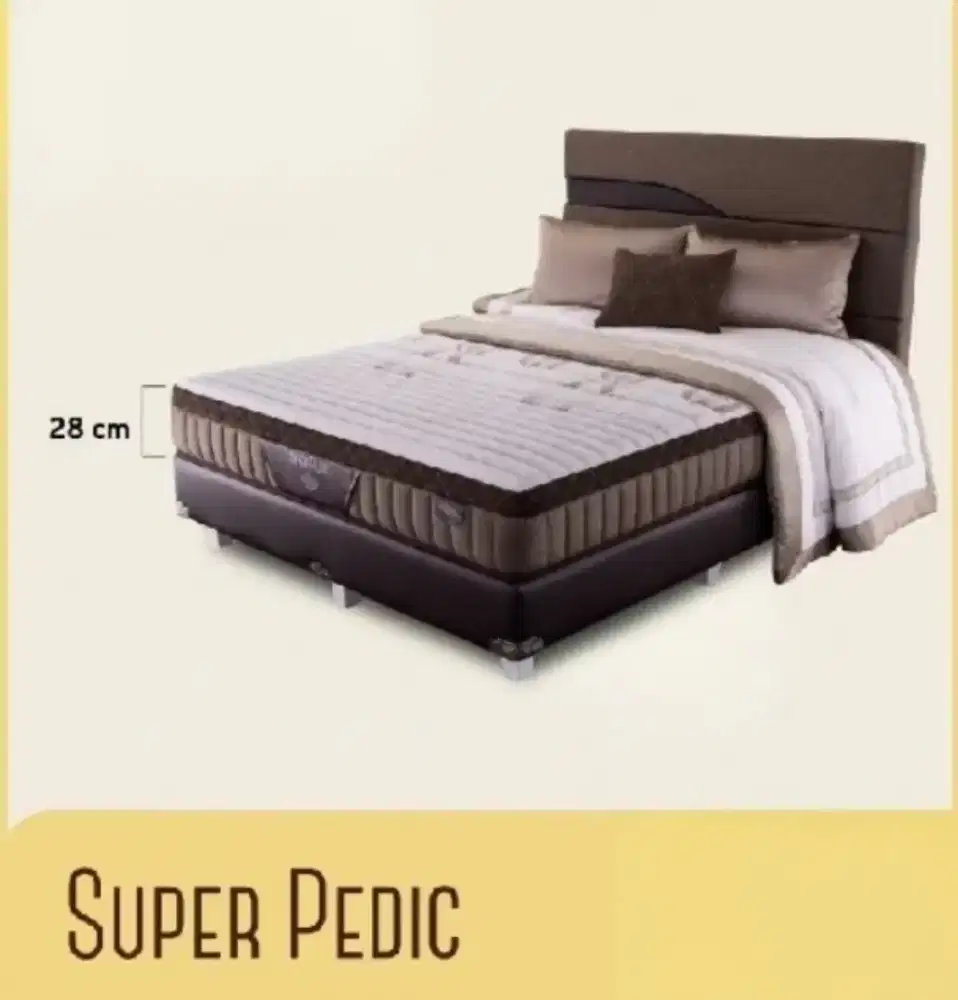 Ranjang Comforta tipe kasur super pedic uk 160x200 (baru pakai 3bln)