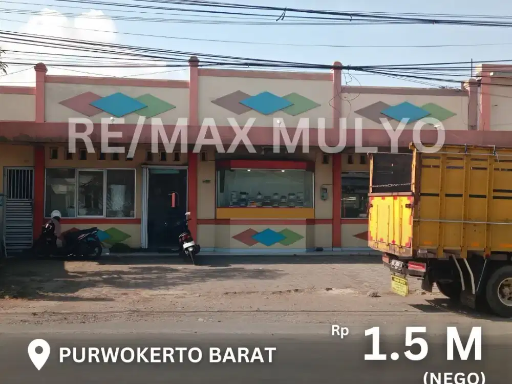 Dijual Ruko Luas dan Strategis, Siap Pakai Area Purwokerto Barat