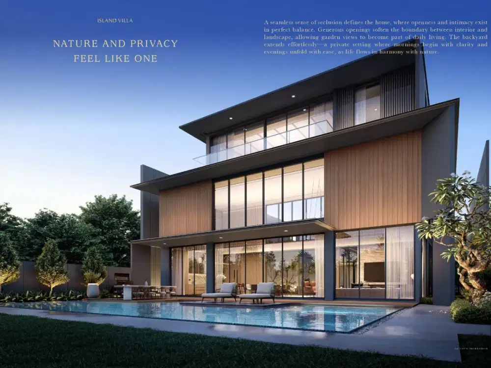 Dijual Rumah Sultan 3 Lantai Cluster Island Villa Mewah Lokasi Nyaman dan Strategis Navapark BSD Tangerang