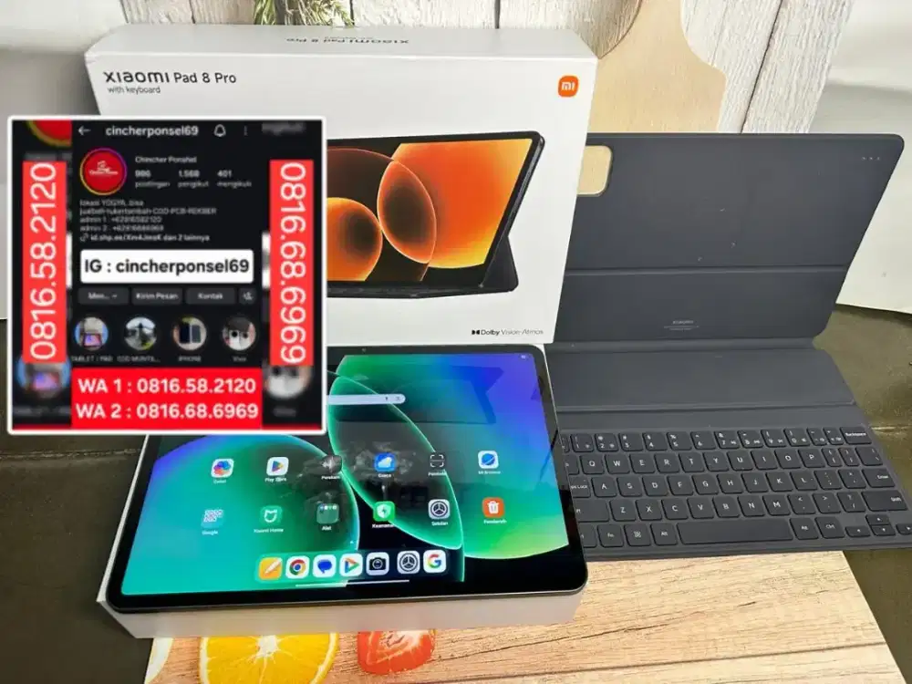 Jual tab XIAOMI PAD 8 PRO 8/256 likenew istimewa belum sebulan pakai