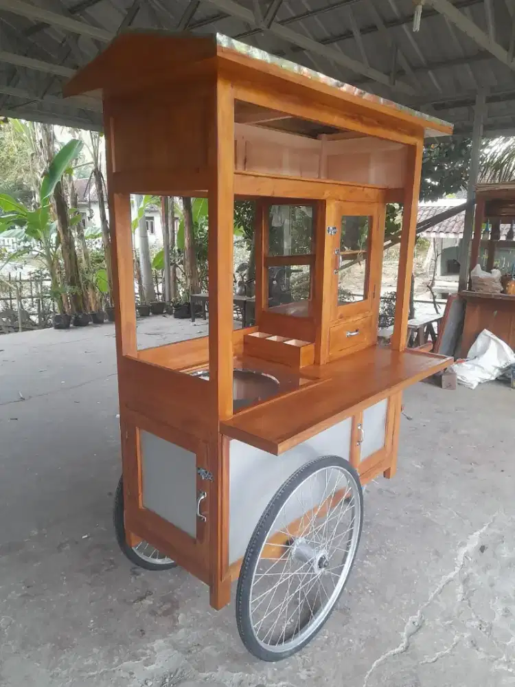 Gerobak bakso dorong, gerobak keliling