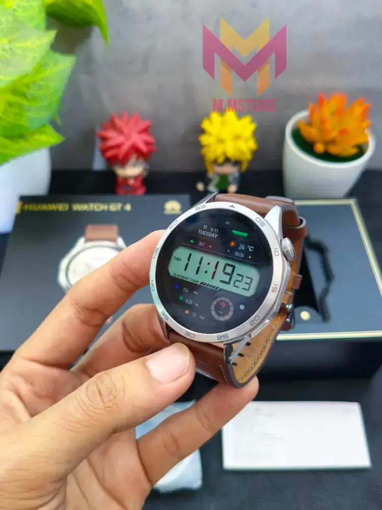 Huawei watch Gt 4 Brown 46mm Mulus fullset original huawei smartwatch