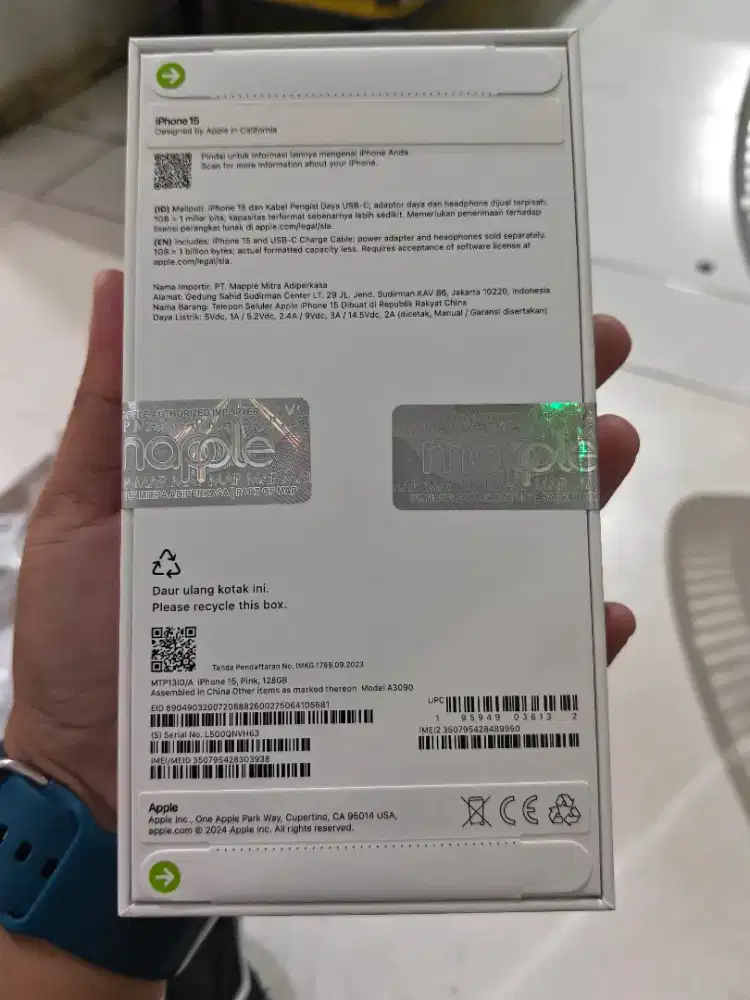 IPHONE 15 PINK 128