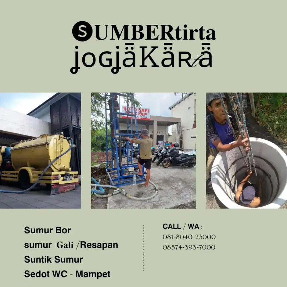 Jasa/ tukang service servis pompa air Sumur bor gali suntik sedot wc