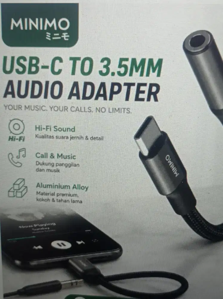 Splitter Type-C to Jack 3.0mm Minimo OSJ01-C