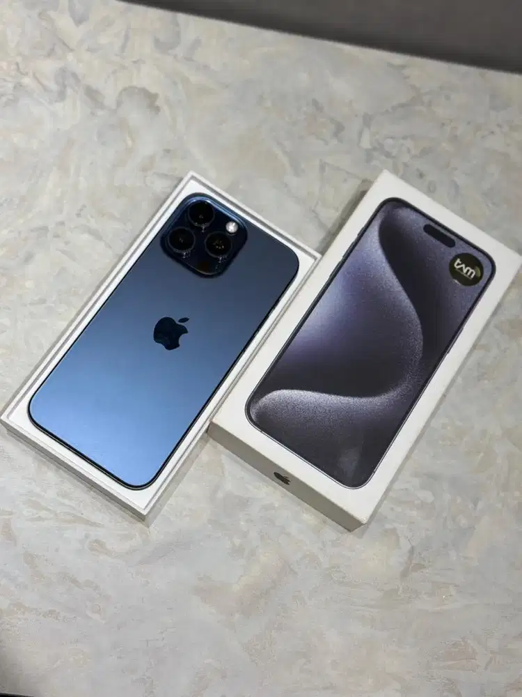 iPhone 15 Promax 256Gb Blue Titanium BH 85% Minus Sudah Ganti LCD ORI