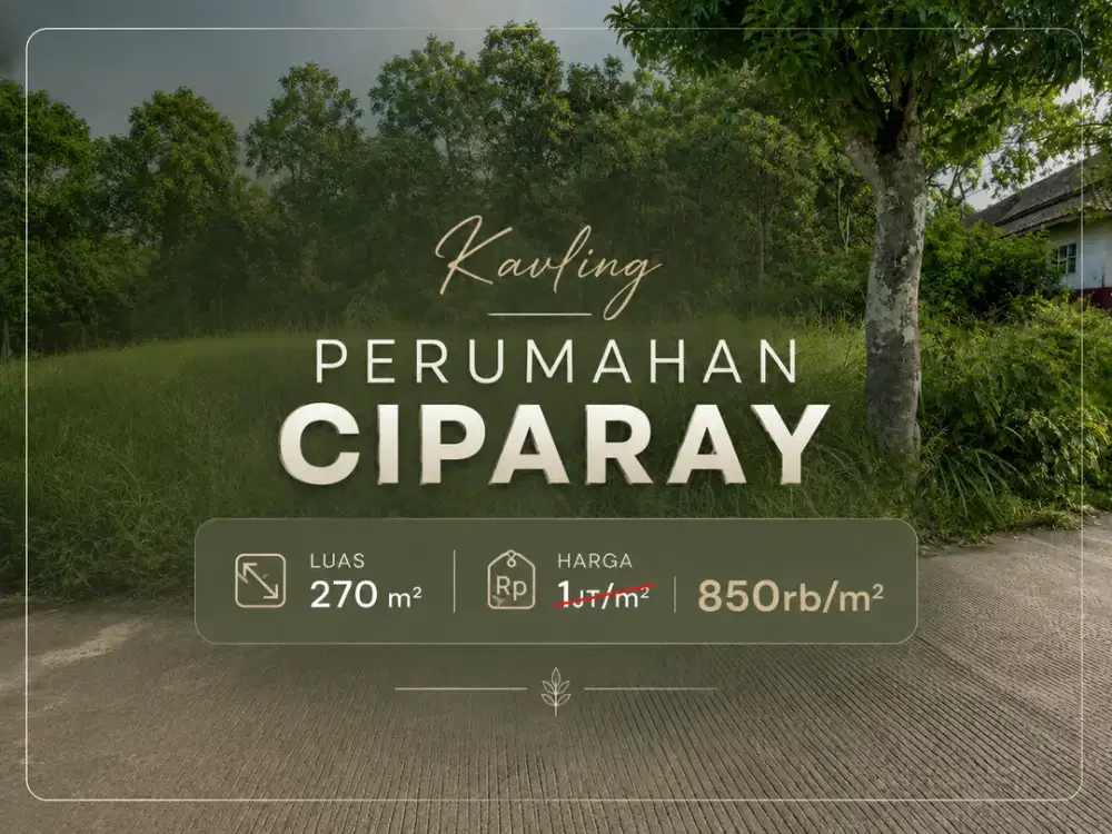 Tanah Dijual di Ciparay - SHM, Siap Bangun