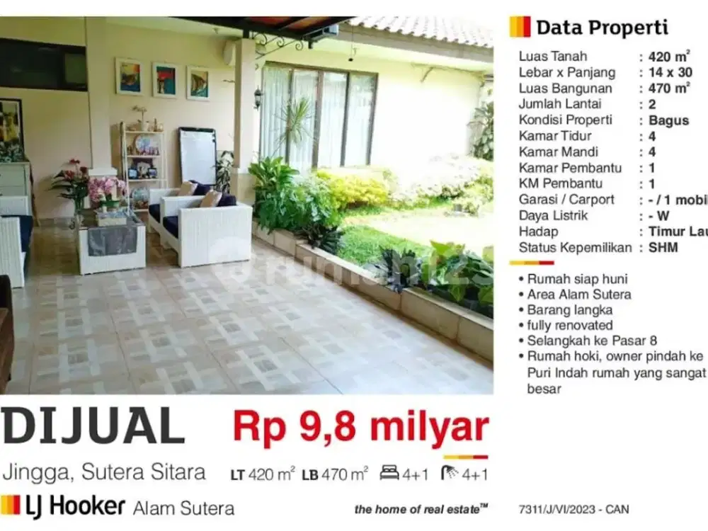 Rumah Mewah Di Sutera Jingga, Alam Sutera