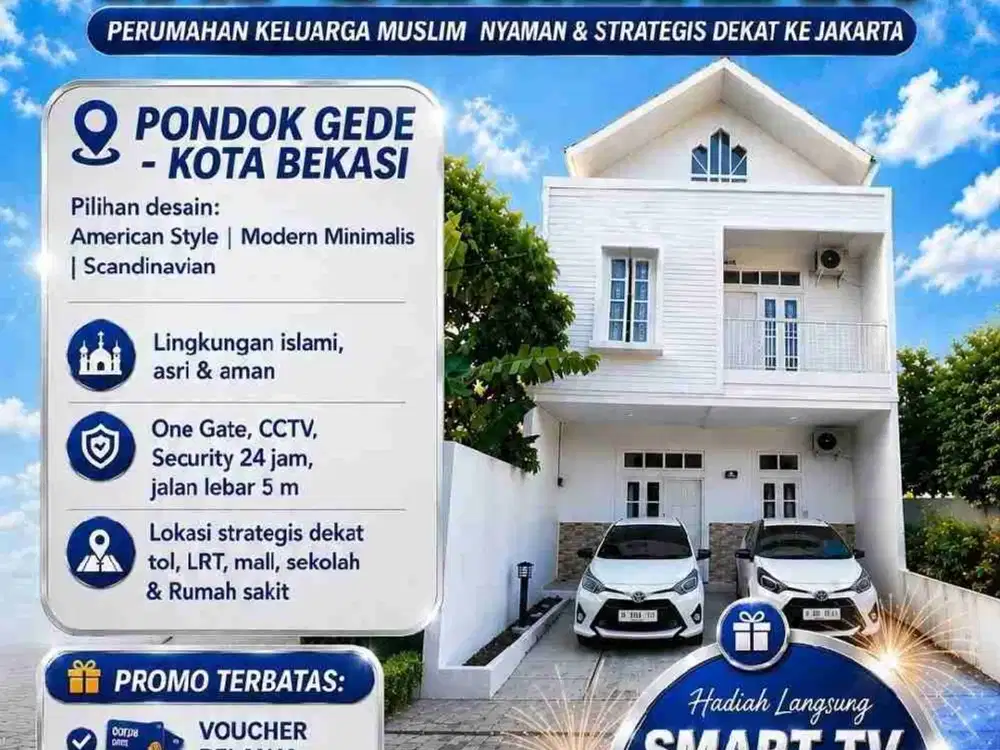 CLUSTER PONDOK GEDE, PERUMAHAN MUSLIM