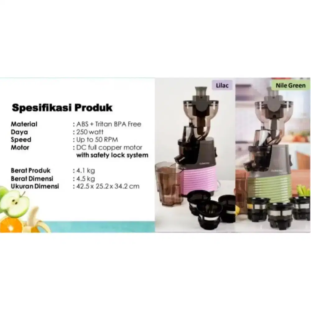 Slow juicer dan air frayer