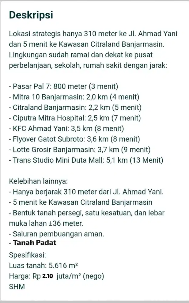 Tanah Siap dibuat Kaveling