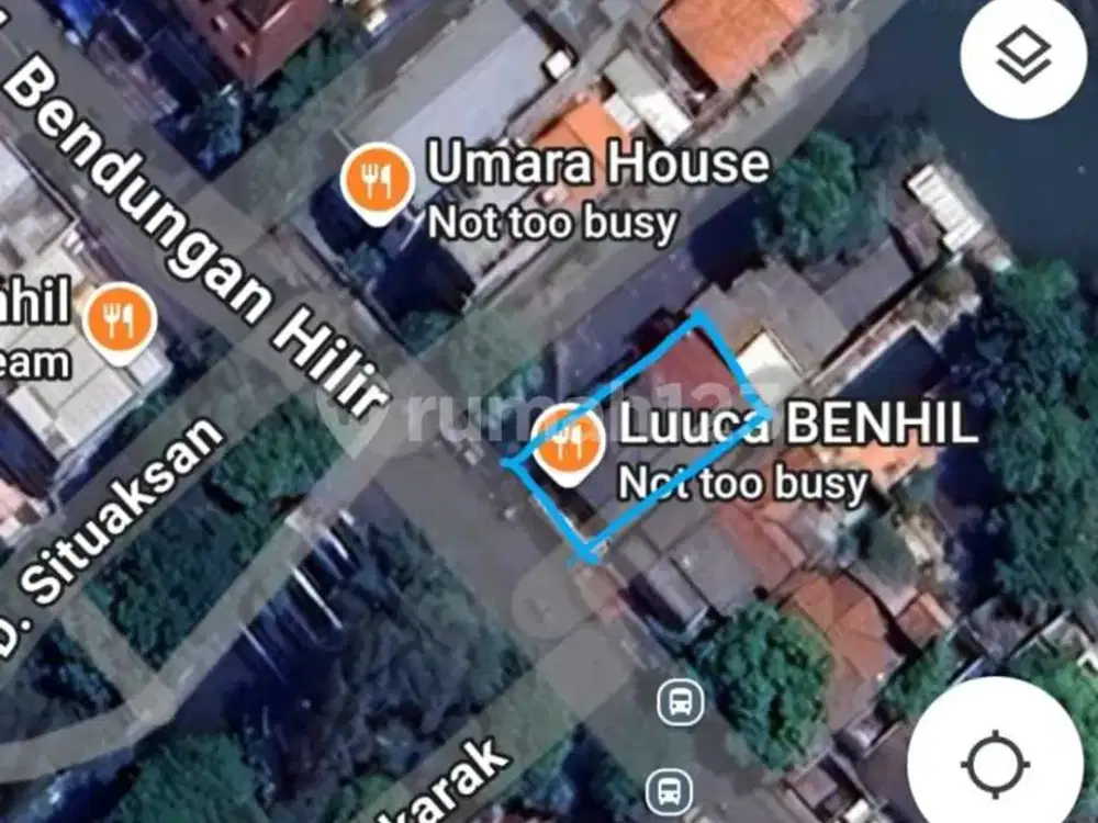 Kavling Lahan Bonus Bangunan Ruko Lama Strategis Pinggir Jalan Bendungan Hilir Raya