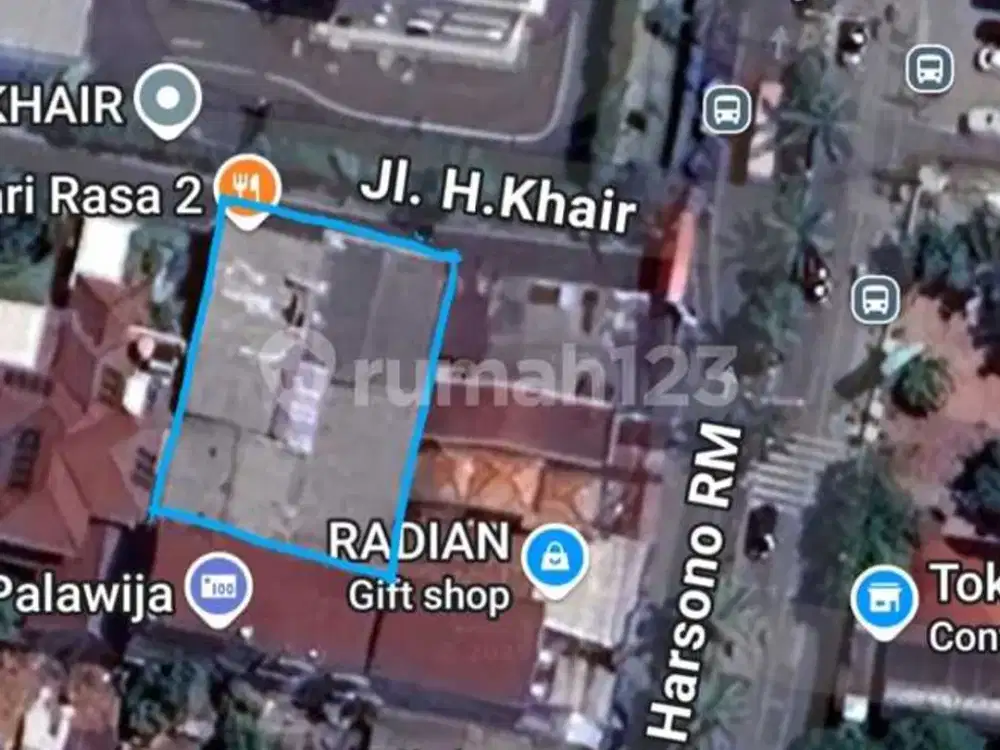 Sebidang Lahan Dekat Ragunan Pasar Minggu 20M Dari Harsono Rm Bonus Bangunan Lama Ruko dan Kamar Kontrakan