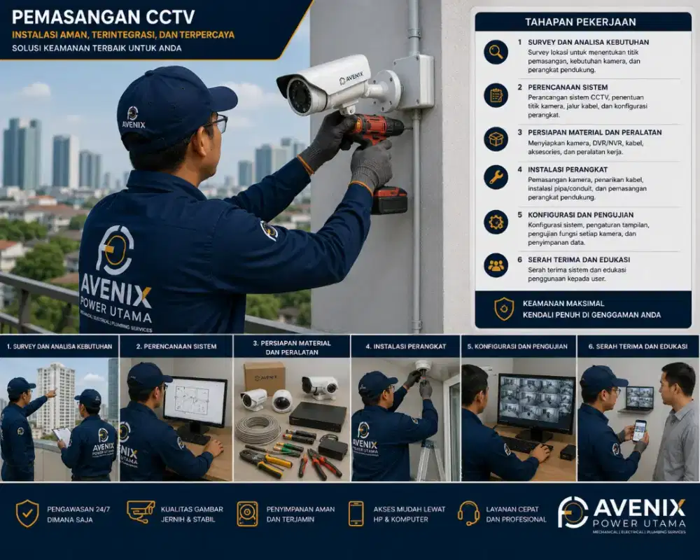 Jasa Mechanical & Eletrical (AC, Instalasi Listrik, CCTV, Pompa Air)