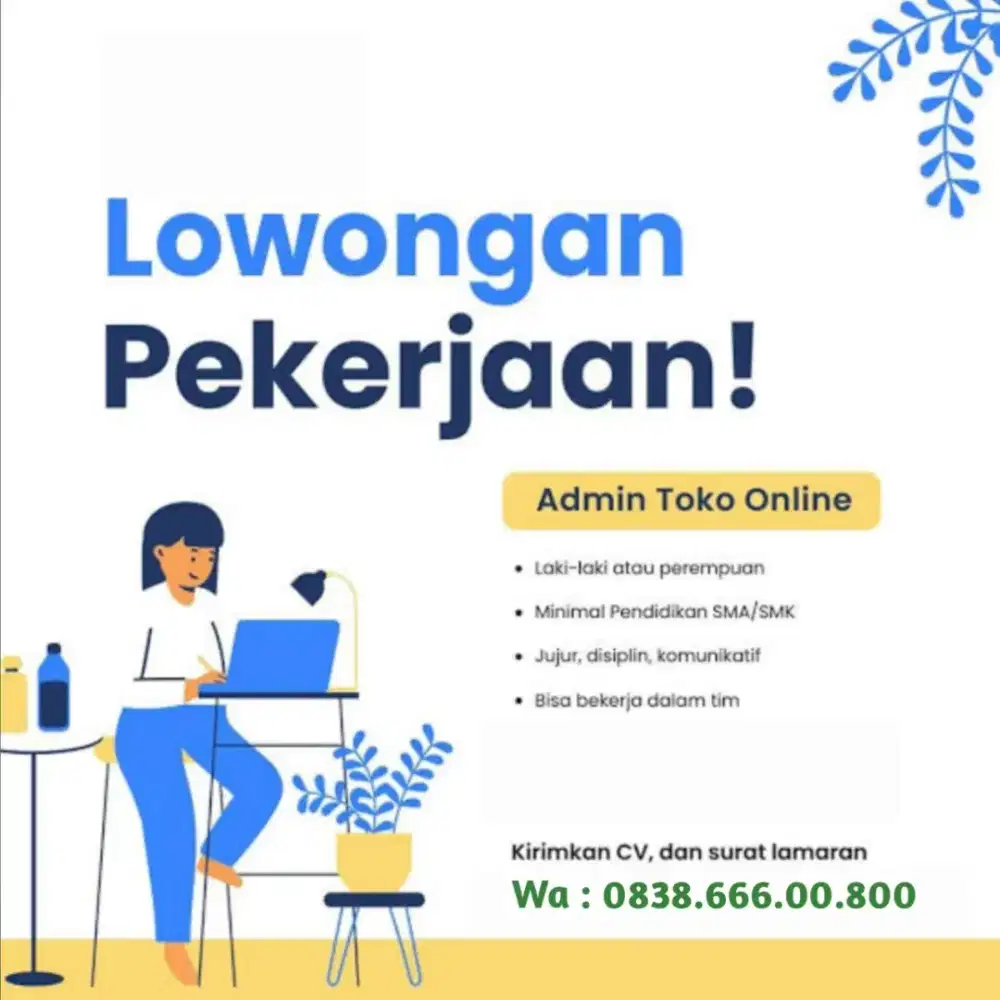 Loker Admin Toko Online