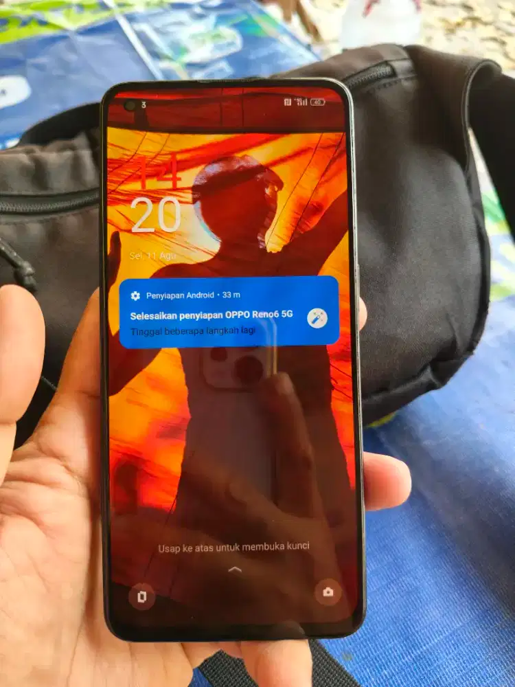 OPPO RENO 6 5G 8/128 WARNA STELLAR BLACK