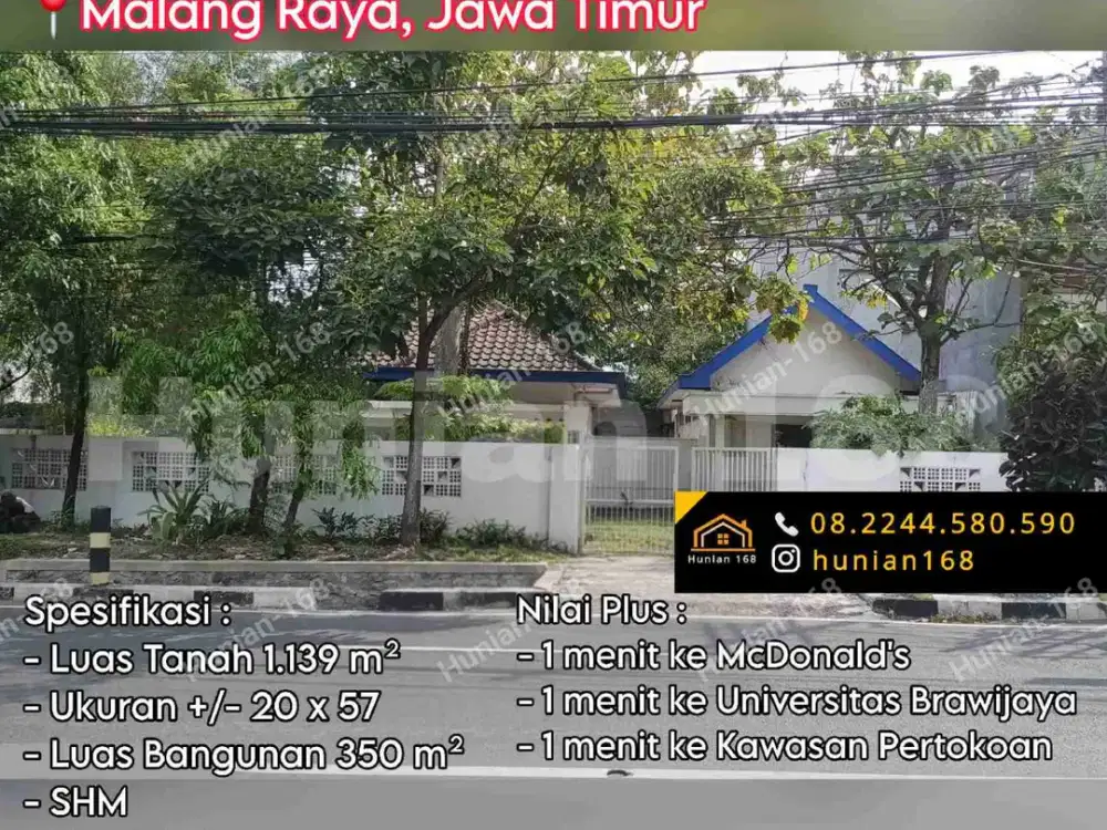 Jual Rumah Malang Raya Kota Tengah Veteran Lowokwaru Batu Araya Klojen Kaliurang Gempol Ijen Museum Angkut Jatim Park Bulupitu