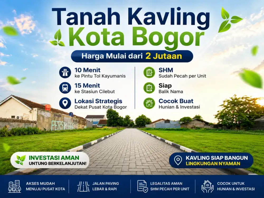 Tanah 2 Jt-an SHM Siap Balik Nama Dekat Stasiun Cilebut