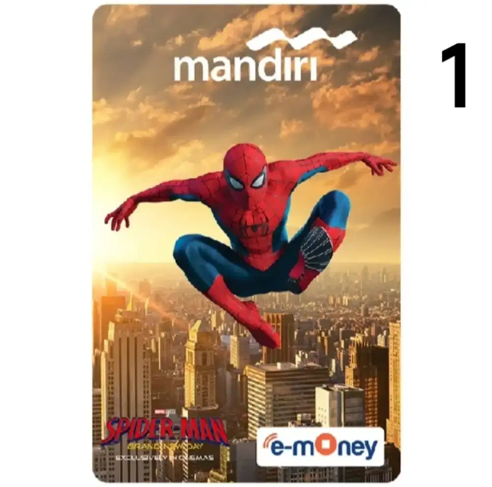 Kartu e-Money Mandiri Edisi Spiderman New Brand Day Ori