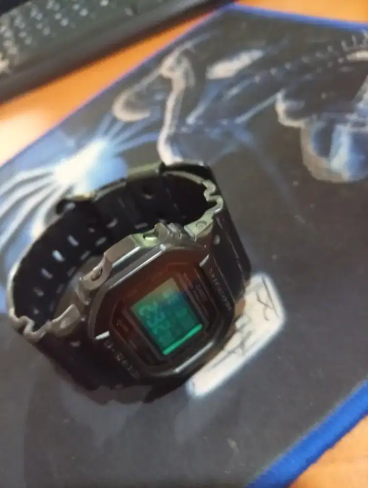 Jam GShock DW 5600 Black Fullset Ori mulus