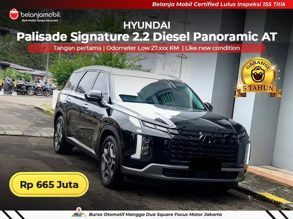 [ GARANSI 5TH ] Hyundai Palisade Signature 2.2 Panoramic AT 2023/2024