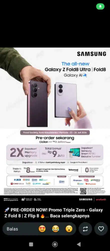 Pre order Samsung Galaxy fold & flip 8