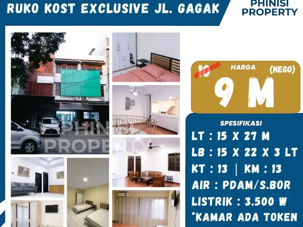 DIJUAL Ruko Kost di Jalan Gagak