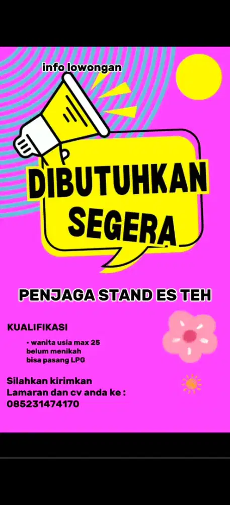 Penjaga stand es teh