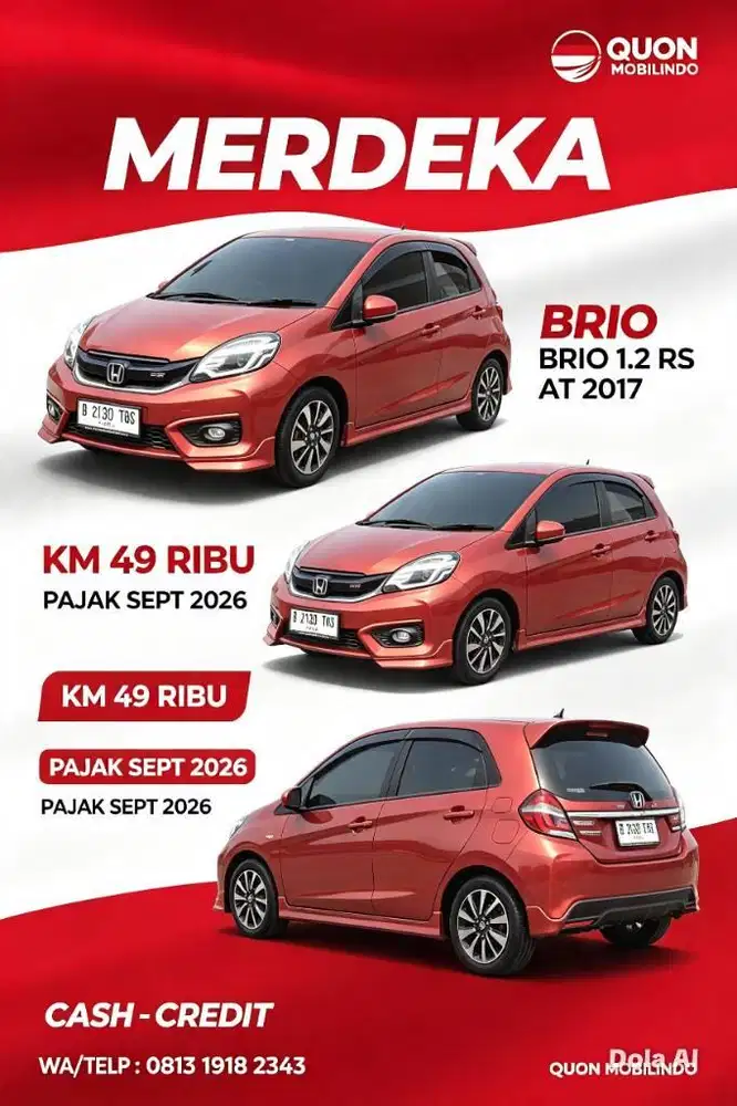 HONDA BRIO 1.2 RS CVT CKD 2017