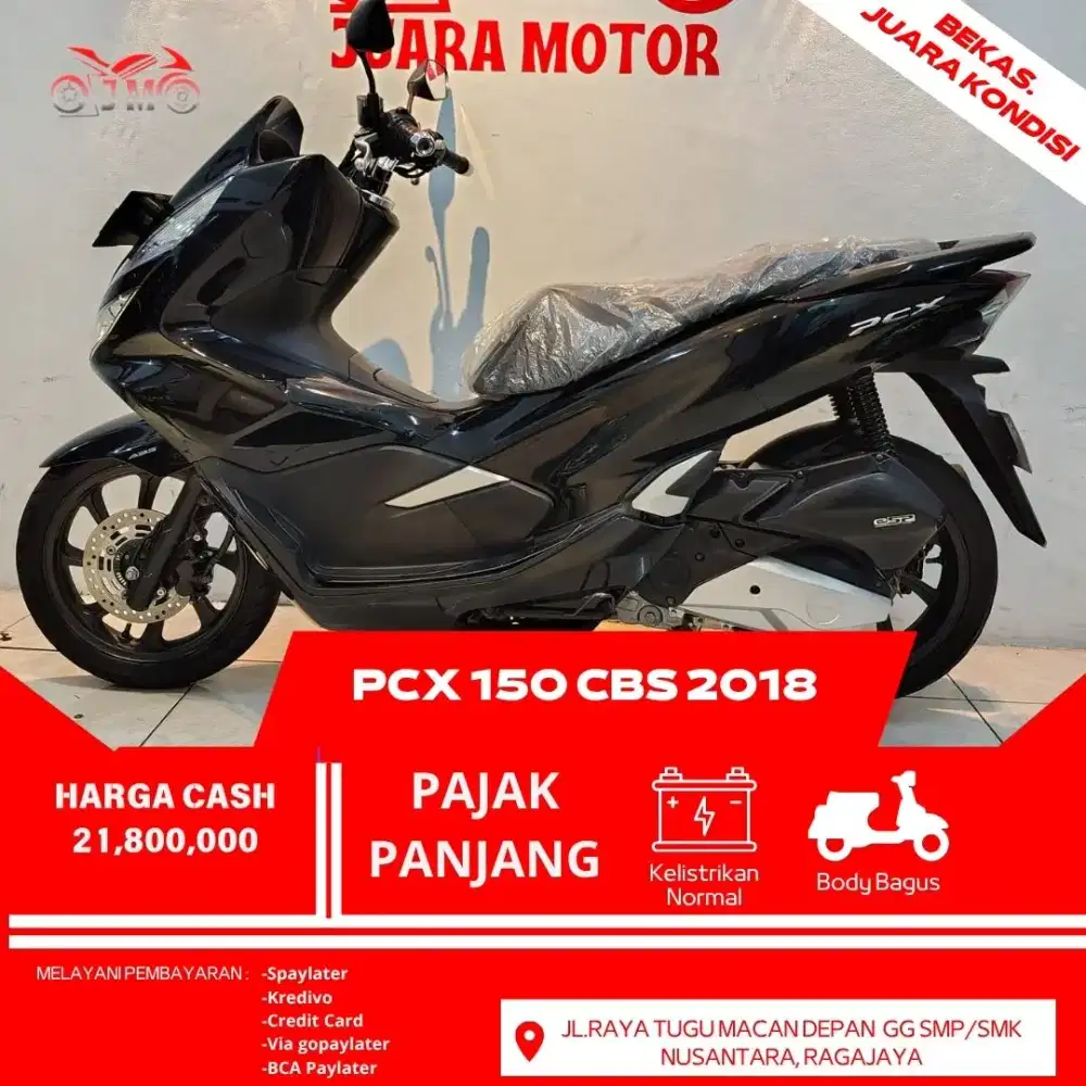 HONDA PCX 150 ABS 2018 PAJAK PANJANG KM RENDAH UNIT SIAP PAKAI