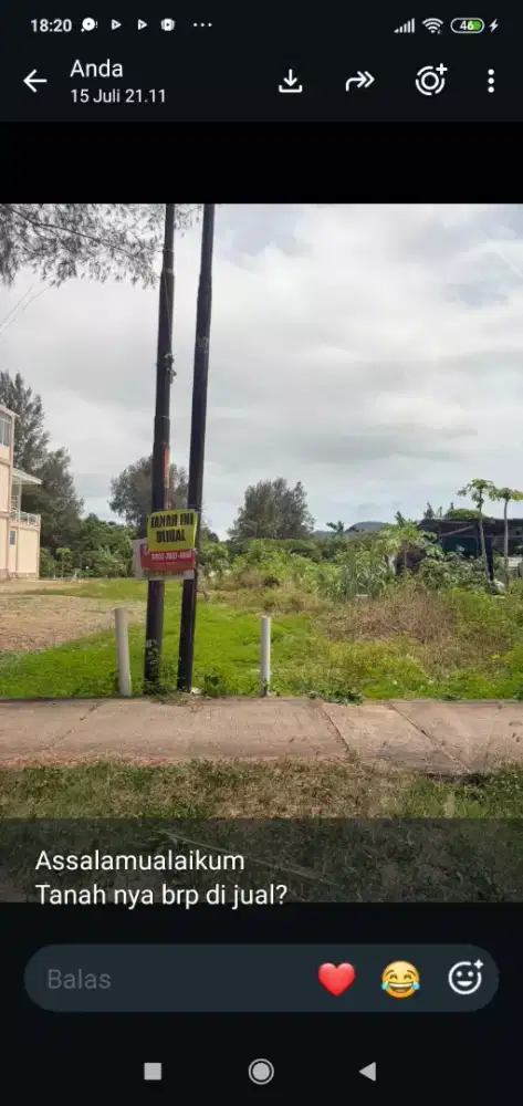 Dijual tnh kapling toko satu pintu lokasi jln uleleh