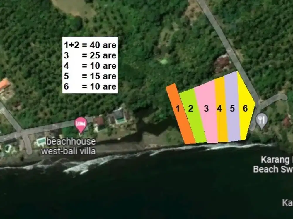 Jual Tanah Melaya Jembrana Bali Los Pantai Zona Kuning SHM Sudah Pecah Per Kavling